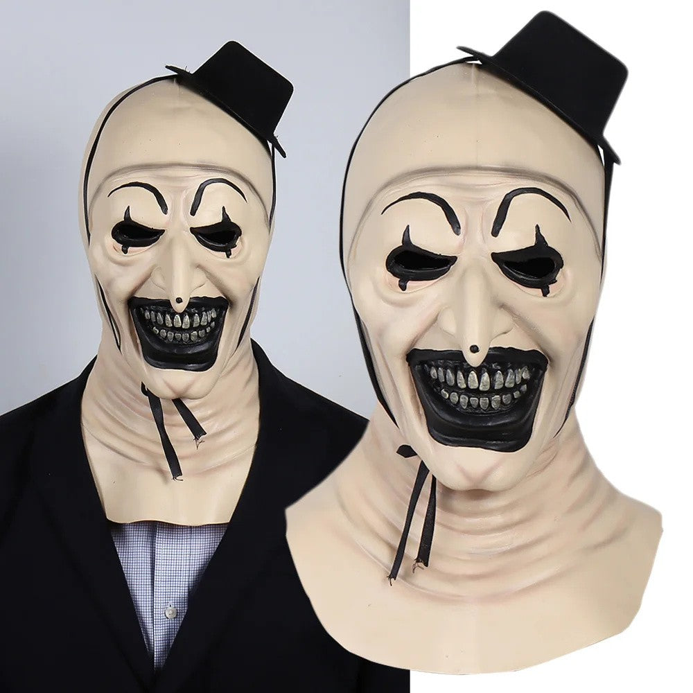 Terrifier Clown Mask Scary Joker Killer Bloody Halloween Masks Horror Cosplay Costume Props for Adults