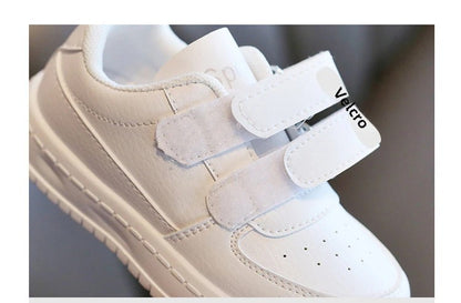 Children's White Shoes Spring and Autumn Kid's Sports Shoes Anti slip Lightweight Boys Board Shoes Soft Sole Baby Casual Shoes
