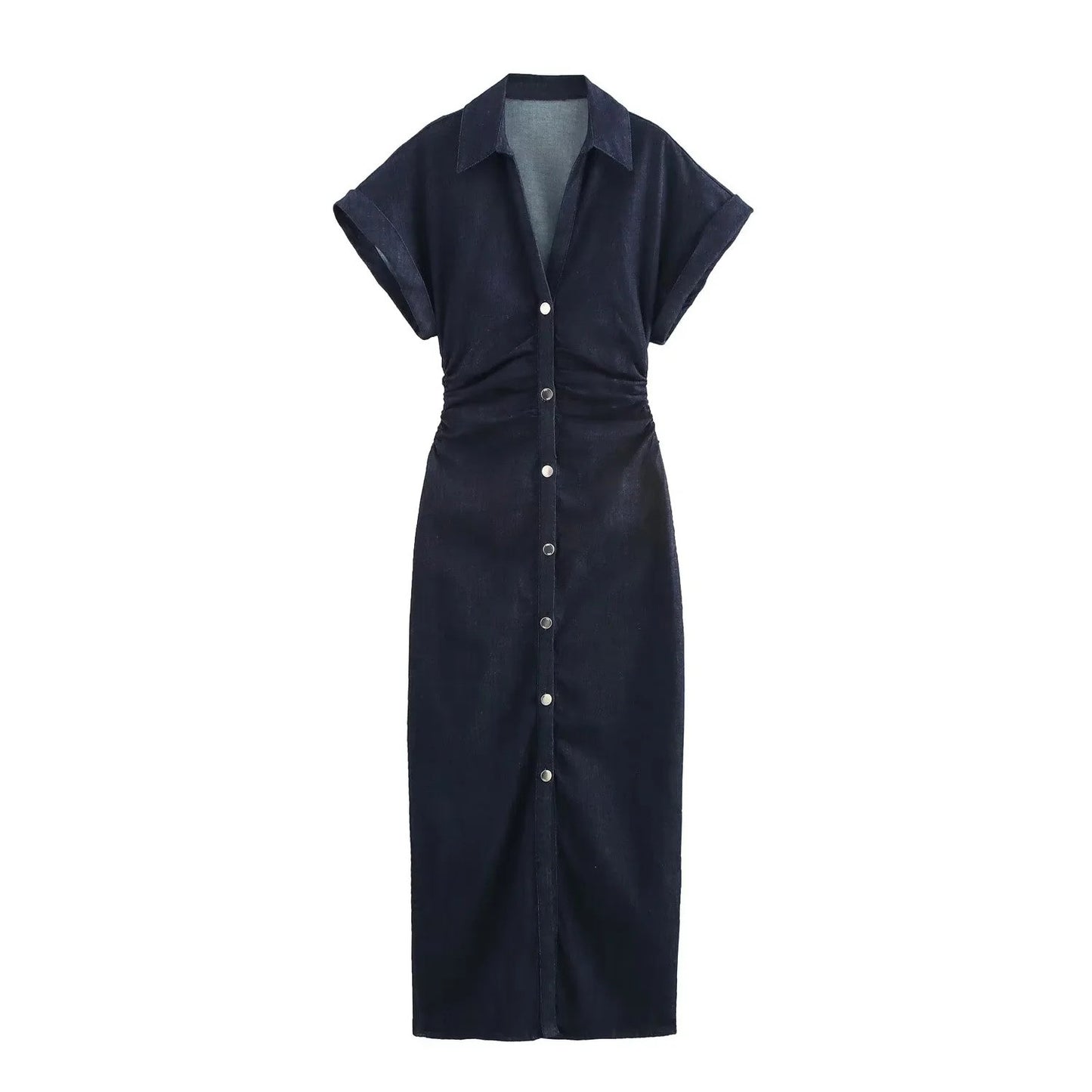 TRAF Denim Dress Women's Spring Summer Casual Long Dresses For Women 2025 New Fa
