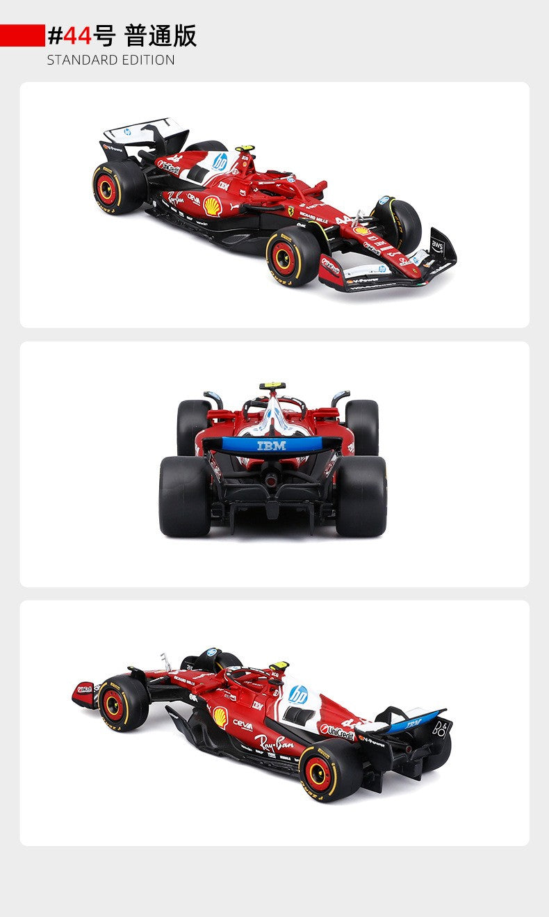 2025 Bburago 1:43 Ferrari SF-25 F1 16# Charles Leclerc 44# Lewis FORMULA1 Carro de Liga em Miniatura Diecast Modelo de Coleção Brinquedos Presente
