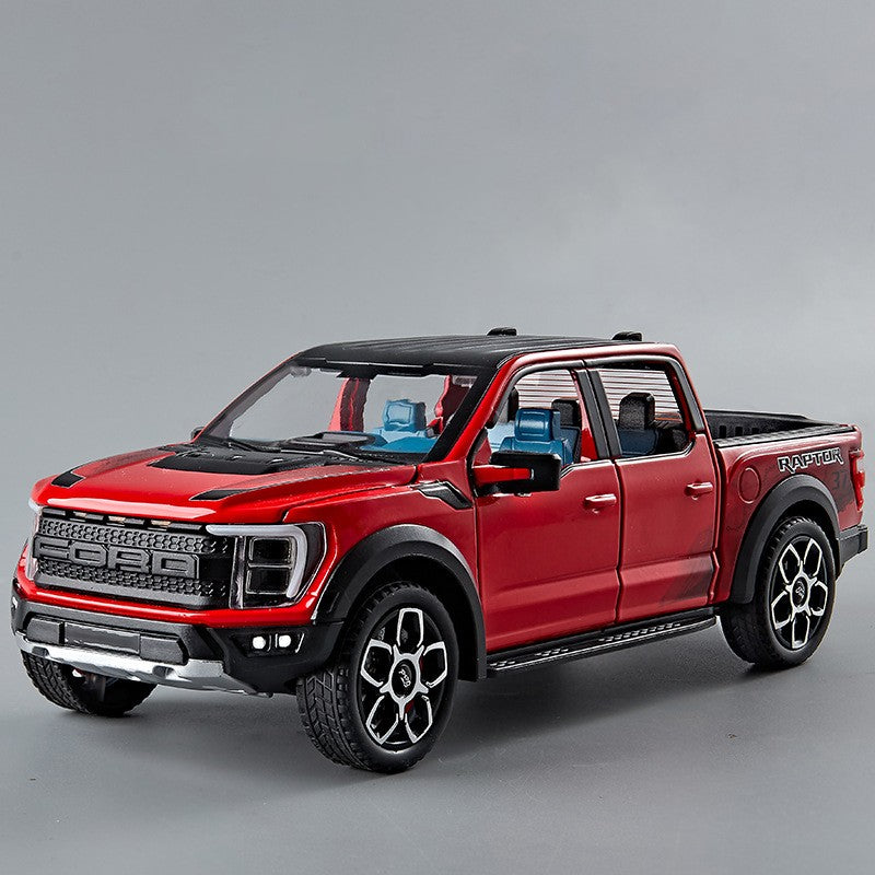 Caminhonete Ford Raptor F150 de Liga Leve, Escala 1:20, Veículos Fundidos e Brinquedos de Carro, Modelo Miniatura para Crianças e Presentes