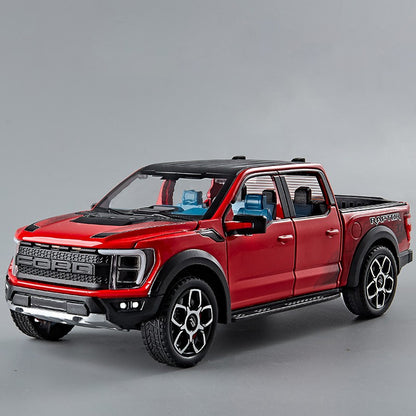 Caminhonete Ford Raptor F150 de Liga Leve, Escala 1:20, Veículos Fundidos e Brinquedos de Carro, Modelo Miniatura para Crianças e Presentes