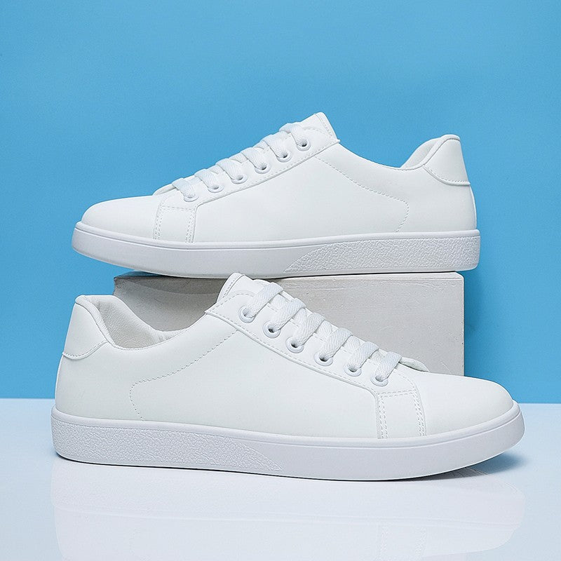 Men's Vulcanized Shoes Casual Low Top Flat Sneakers White Shoes Zapatillas Hombre Chaussure Homme Drop Shipping Leather Black