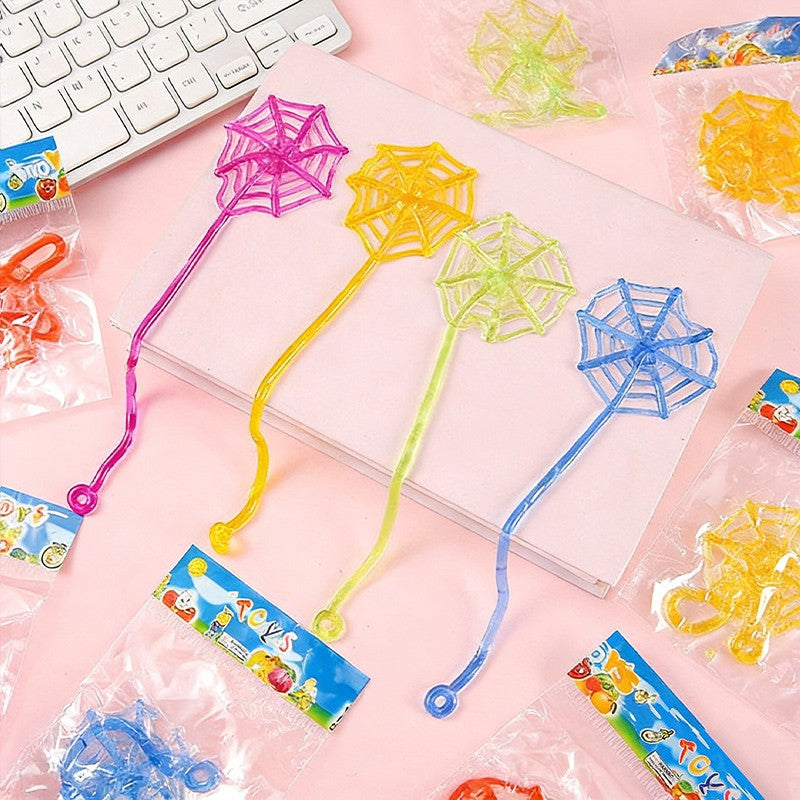 10-30pcs Sticky Hands & Spider Web Toy Stretchy Stress Relief Fidget Toys for Adult Birthday Favor Halloween Gift Supplies