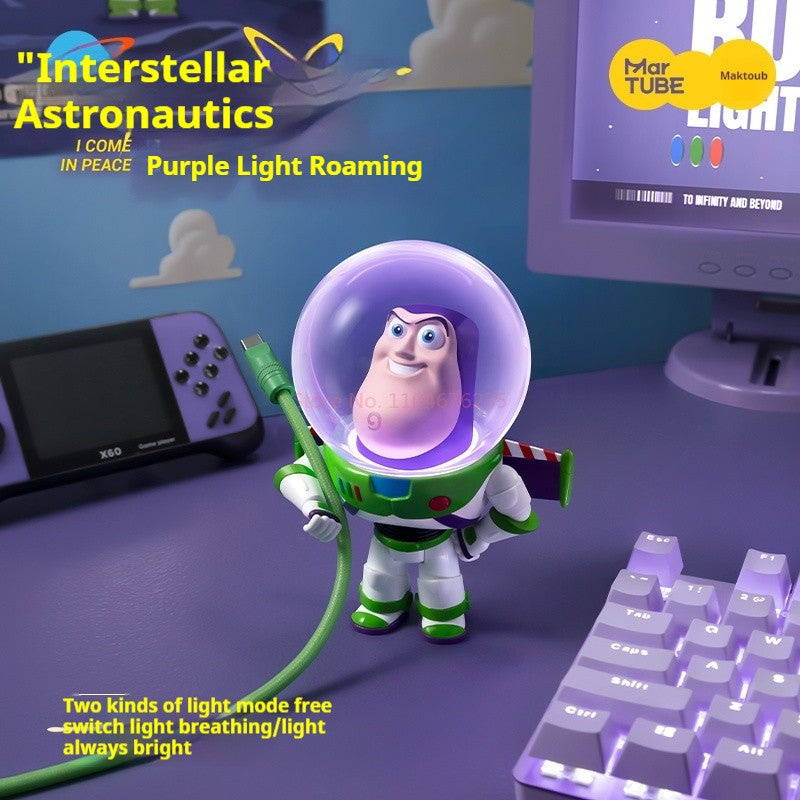 Novos Brinquedos de Luz Noturna Buzz Lightyear Disney Cabeça de Bolha Presente Infantil Anime Bonecos de Ação Buzz Lightyear Enfeites de Luz Noturna Toy Story