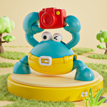 Children's Fun Crab Toys with Camera Toys Simulation Crab Crawling Baby Crawling Chain Toys Toddler Interactive Montessori Toys