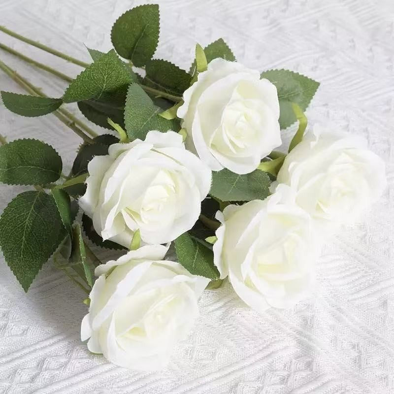 1~20pcs Artificial rose decoration Red rose Realistic artificial flowers Fake flowers Wedding dining table home decoration