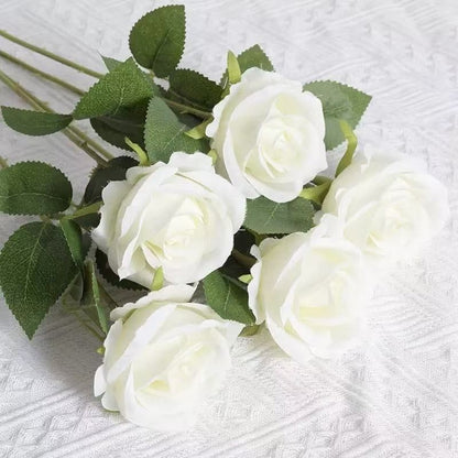 1~20pcs Artificial rose decoration Red rose Realistic artificial flowers Fake flowers Wedding dining table home decoration