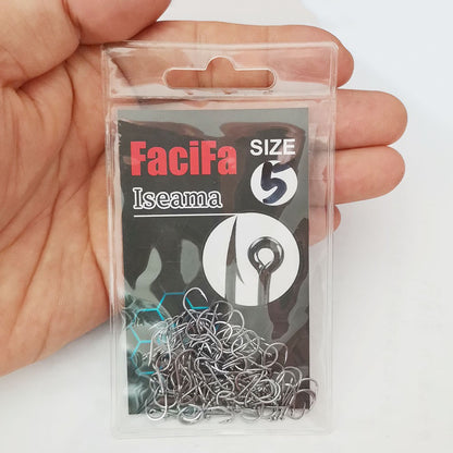 100/50/25 pçs Iseama Anzol de Pesca de Carpa Offset Círculo Único Anzol de Pesca de Mosca Anzol Jig Barba Mar Peixe Acessórios de Pesca
