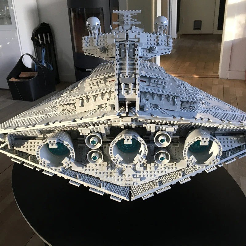 Montar Decoração de Casa Imperial Navy Stormtrooper Star Destroyer Galactic Empire Star Cruiser Starfighter Dark Fleetship 75252