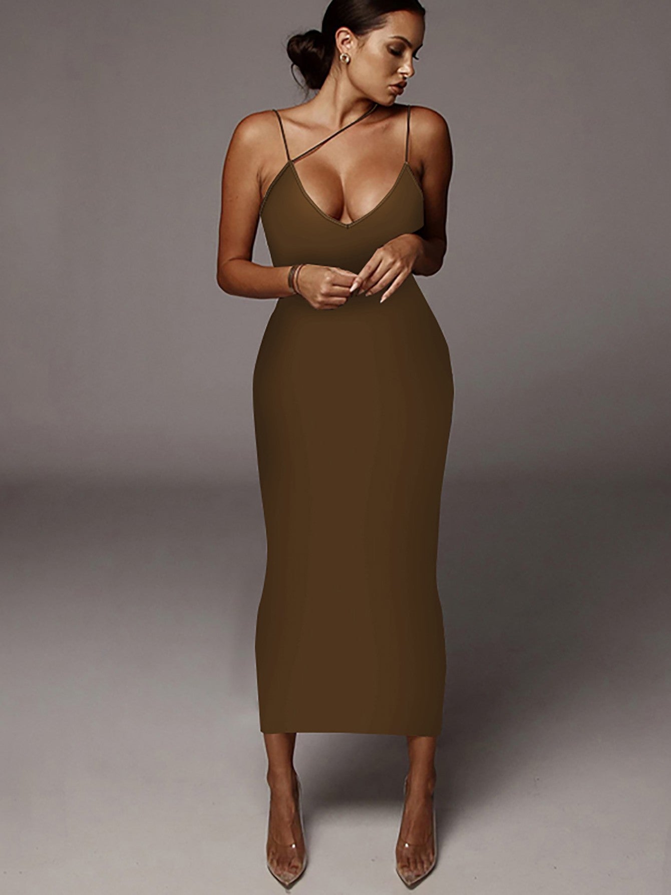 Dulzura Women Party Club Evening Streetwear Leopard Bodycon Midi Dress 2024 Summ