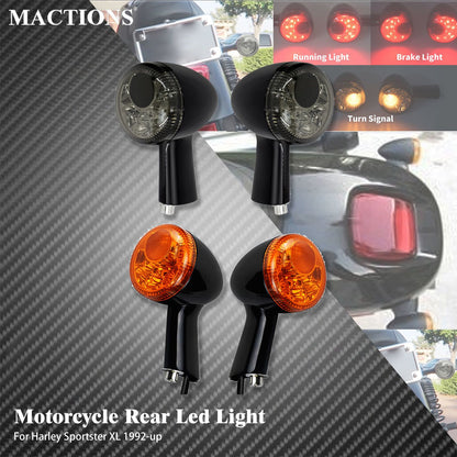 Luz Indicadora Traseira de LED Sinais de Curva de Moto Freio Luzes Traseiras para Harley Sportster XL883 XL1200 Iron 883 48 1992 em Diante