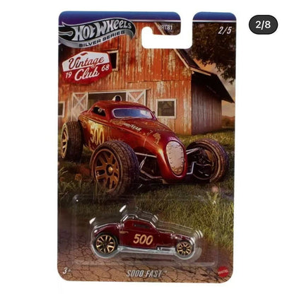 Original Hot Wheels Classic Club Mustang Porsche 911 Volkswagen Beetle Retro Alloy Car HRT81 Silver Label Die-Cast Car Model