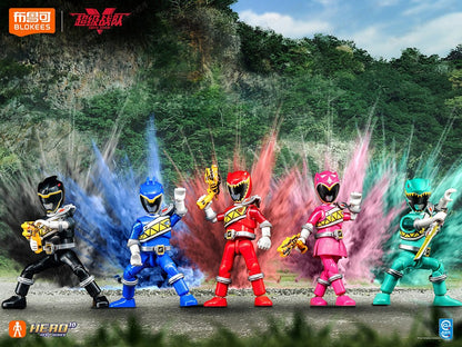 [Em Estoque] Original Blockee Super Senta Zyuden Kyoryuger Power Rangers Dino Super Charge Blocos de Montar Bonecos Brinquedos de Montagem