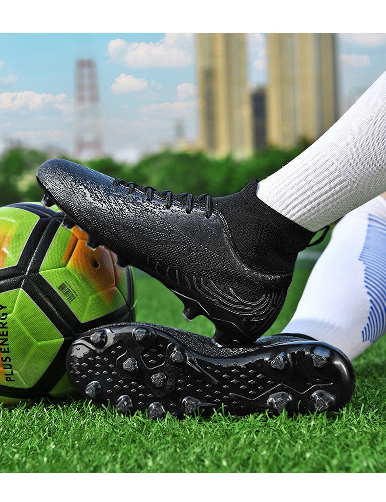 New Men Sport Soccer Shoes Training Boys Football Boots Outdoor Adult Long Spikes Non Slip Cleats Breathable Match Comfortable