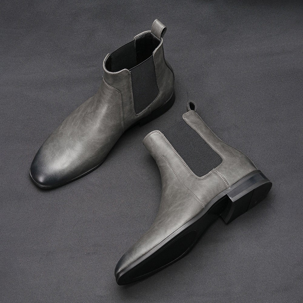 40~46 Botas Chelsea Masculinas 2024 Marca Confortável Moda Couro Botas Masculinas #KD431