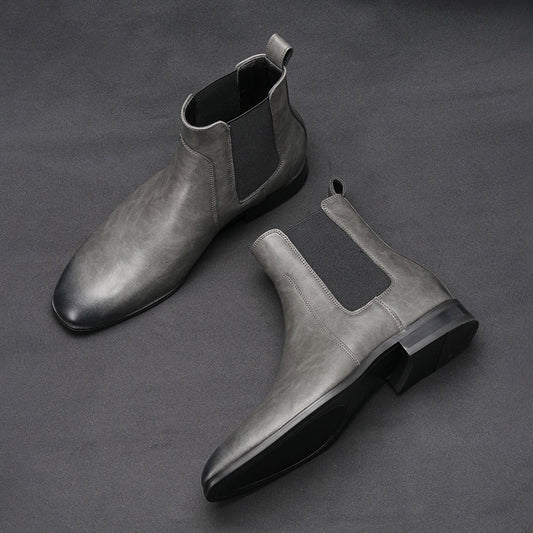 40~46 Chelsea Boots Men 2024 Brand Comfortable Fashion Leather Men Boots #KD431