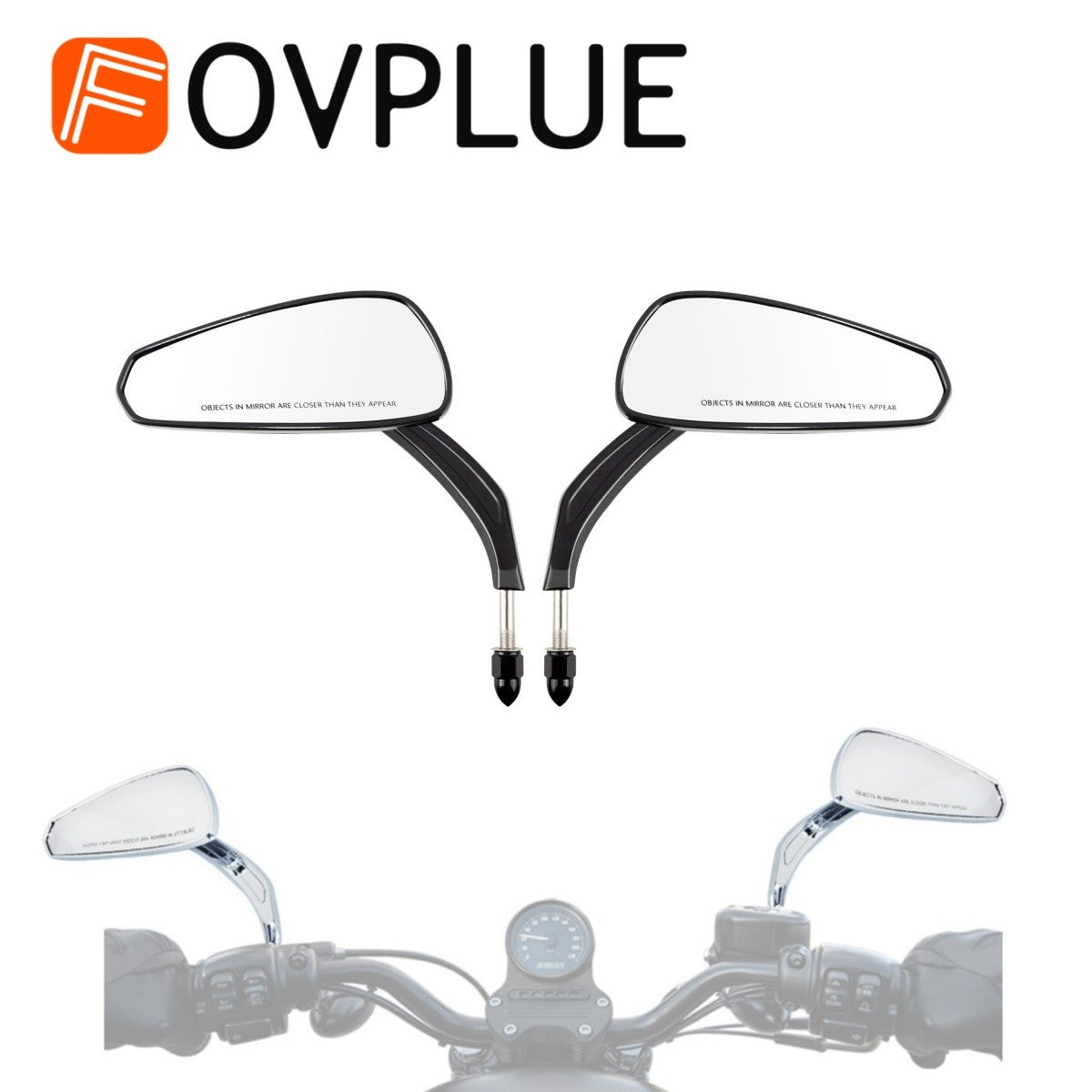 Espelhos retrovisores de motocicleta universais para Harley Touring Road Street Glide Electra Glide Sportster Iron 883 softail 1982-2024