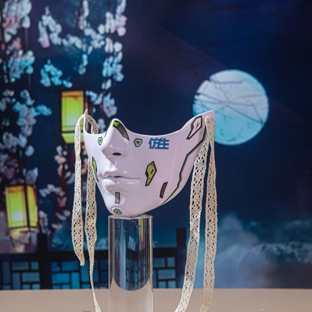 Red Lip Half-face COS Beauty Props Decoration Collection Half-face Decoration Mechanical Wind Adult Men's and Women's Masks