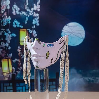 Red Lip Half-face COS Beauty Props Decoration Collection Half-face Decoration Mechanical Wind Adult Men's and Women's Masks
