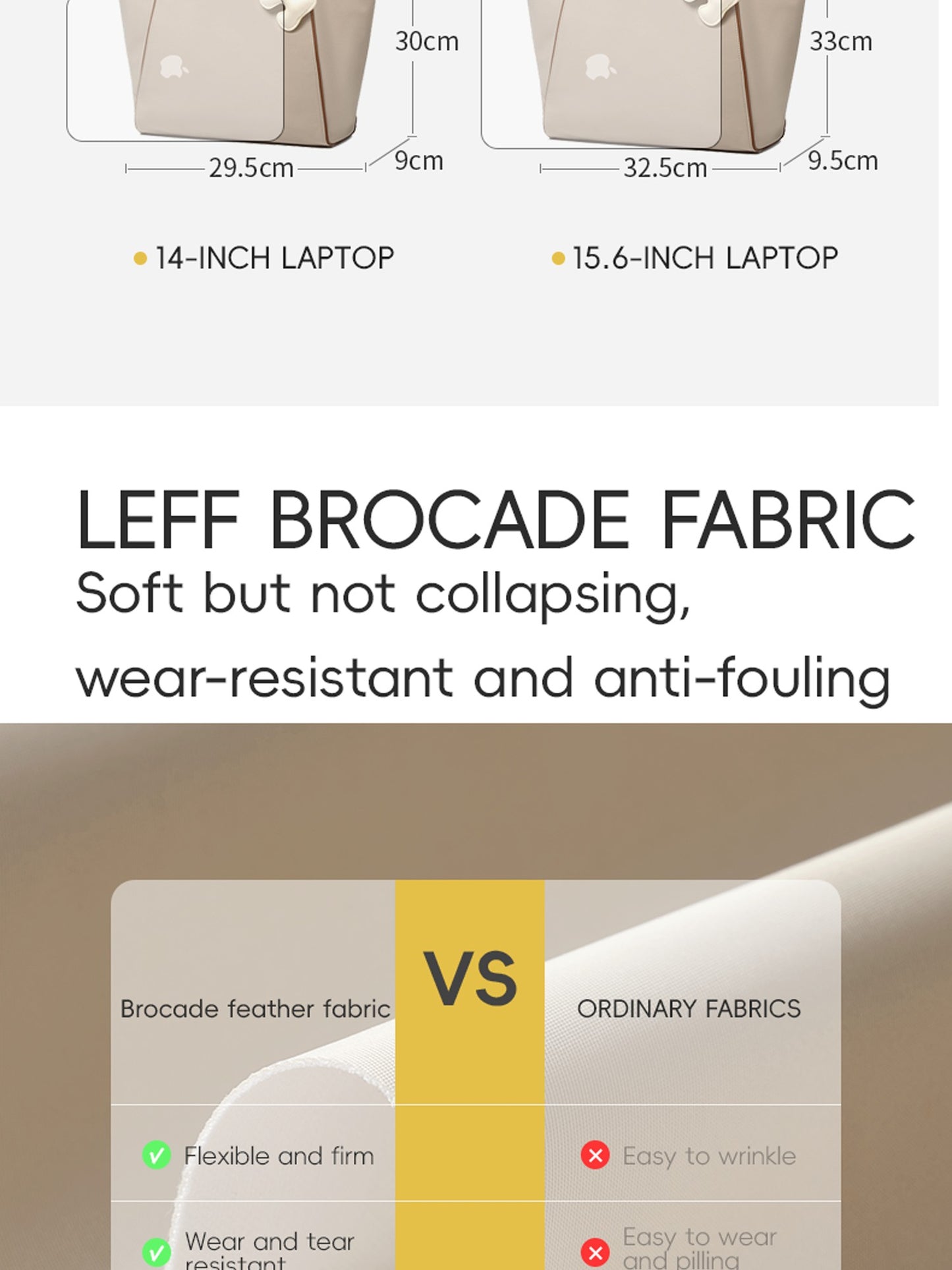 LEFF Luxury Women's Tote Bag Crossbody Bag High End Large Capacity Shoulder Bags Nylon Waterproof Commuting Bag Outdoor Bags