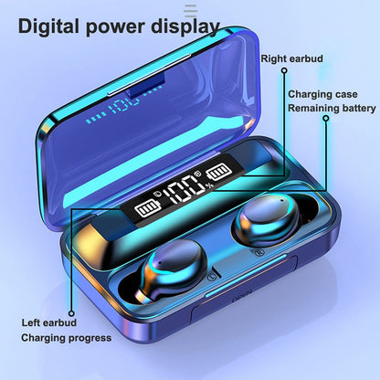 2024 NEW F9-5c TWS Bluetooth Earphones Wireless Headphone 9D Stereo Sports Waterproof Earbuds HD Calling Headset With Microphone