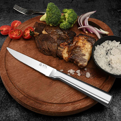 Conjunto de Facas para Carne 4/6/8 Peças Lâmina de Aço Inoxidável seiko Facas de Cozinha Afiadas Faca de Jantar Cortador de Carne Conjunto de Talheres