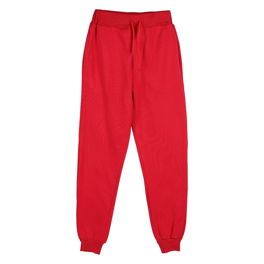 Calças de Moletom Masculinas/Femininas Casuais de Lã Calças Esportivas Unissex Moda Lisa Solta Calças Streetwear Outono Inverno Corrida Fitness P
