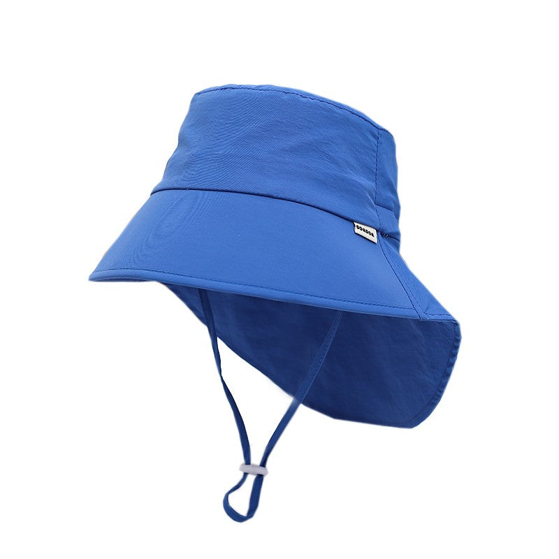 Baby Quick Dry Sun Hat Summer Kids Bucket Hat For Girls Boys Soild Color Big Brim Panama Children Beach Shawl UV Protection Cap