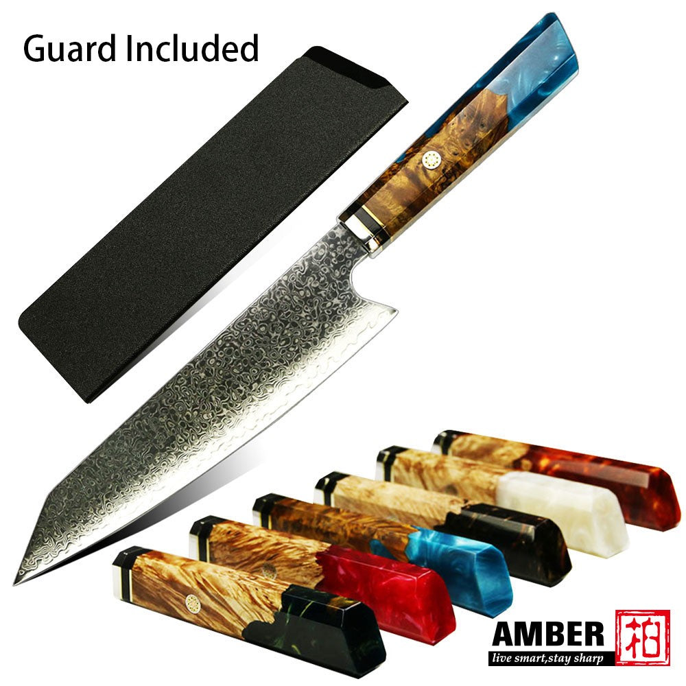 Cutting Tool Chef Santoku Utility Knife white mesh resin HD 67-Layer Damascus Steel Japanese Kiritsuke knife set for kitchen ues
