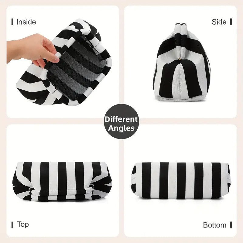 Summer Woven Crochet Purses for Women Beach Clutch Striped Beach Dumpling Hobo Casual Colorblock Bag Ladies Ruched CloudS Purse