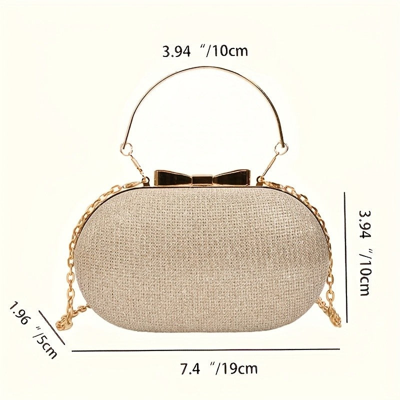 Light luxury sequined hand-held dinner bag, elegant style bag, high-end chain single-shoulder crossbody bag