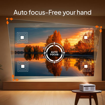 Projetor BYINTEK LOVE U14 Full HD 1080P 4K Smart Bluetooth WiFi 6 Suportado 1250 ANSI Foco Automático para Cinema em Casa