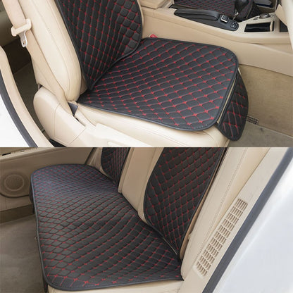 Leather Car Seat Covers Four Seasons Front/Rear Seat Protector Car Seat Cushion Pad Mat Auto Interior Accessories Universal