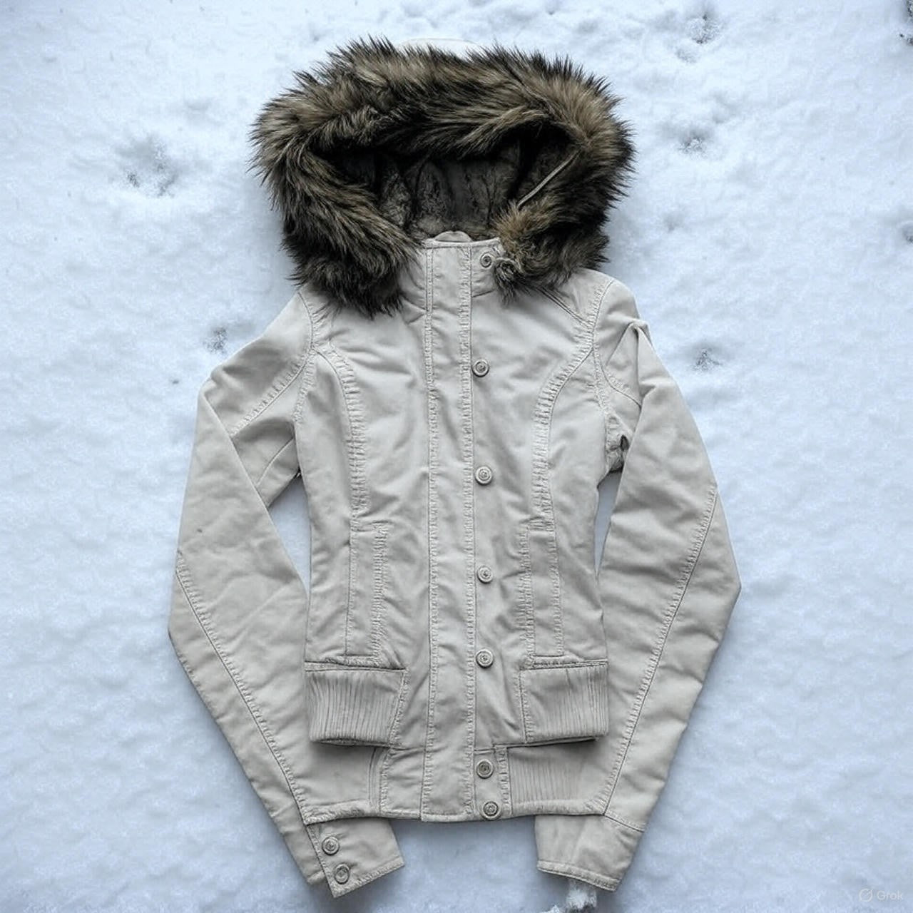 Gothic Y2K Womens Vintage Fur Trimmed Hooded Jacket Autumn Winter Black Shearling Lined Zipper Coat Warm Casual Winter Outerwear