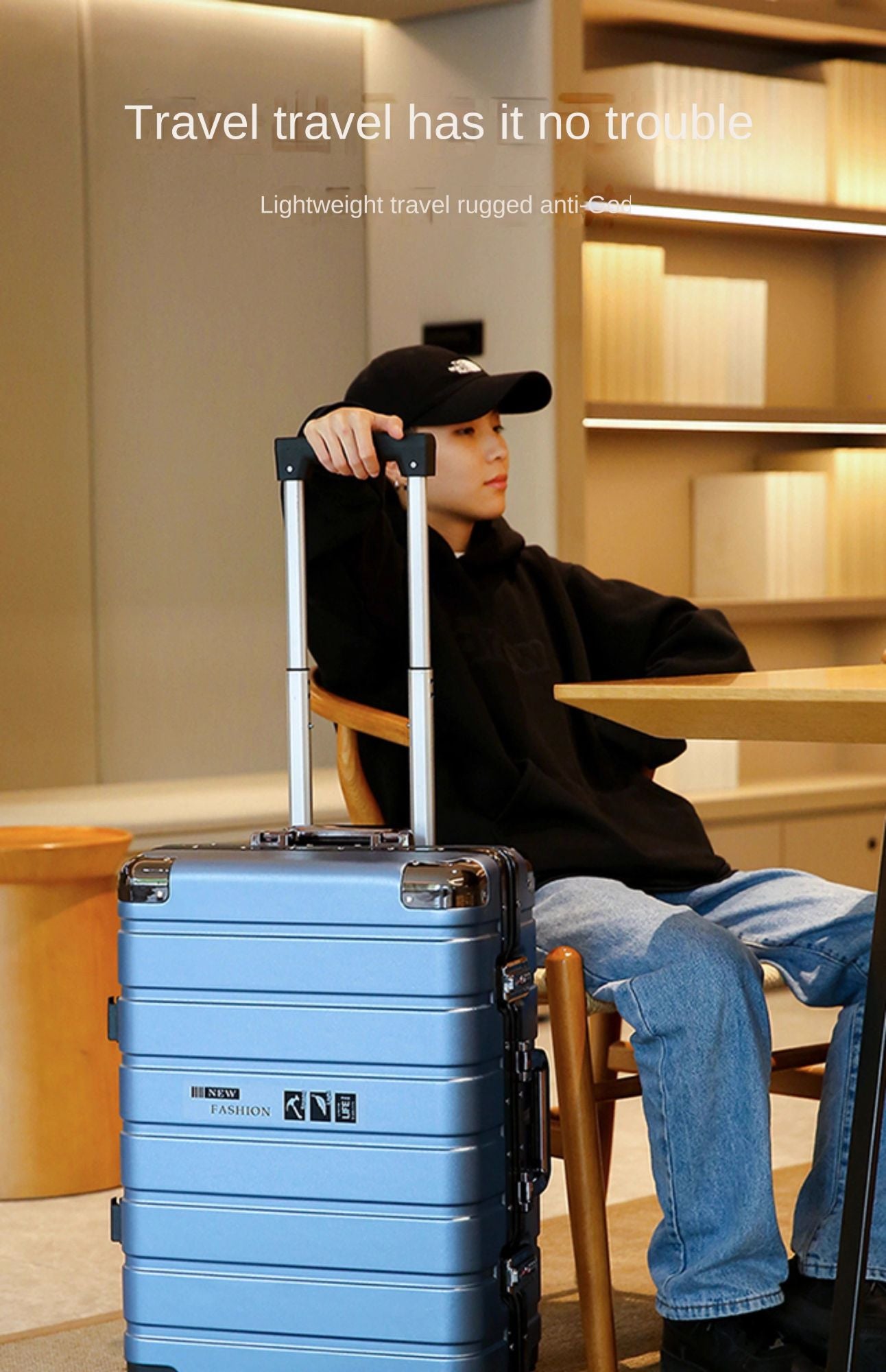 Malas de viagem aprimoradas: mala de 20 polegadas e mala de grande capacidade de 28 polegadas com rodinhas silenciosas com freio, porta-copos e porta de carregamento USB