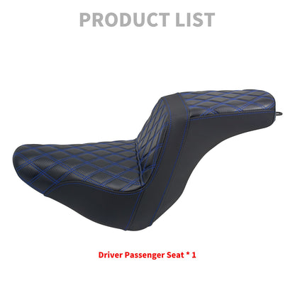 Banco Duplo de Moto para Piloto e Garupa Almofada Dianteira Traseira para Harley Softail Sport Glide FLSB Low Rider FXLR FXLRS 2018 em Diante