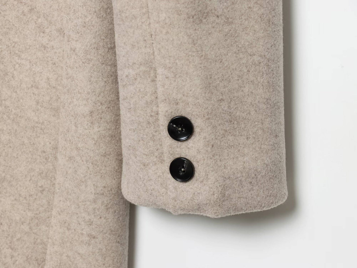 DiYiG WOMAN 2025 Autumn New Fashion Solid Color Woolen Coat Retro Long Sleeve Joker Button Coat Outerwear Mujer