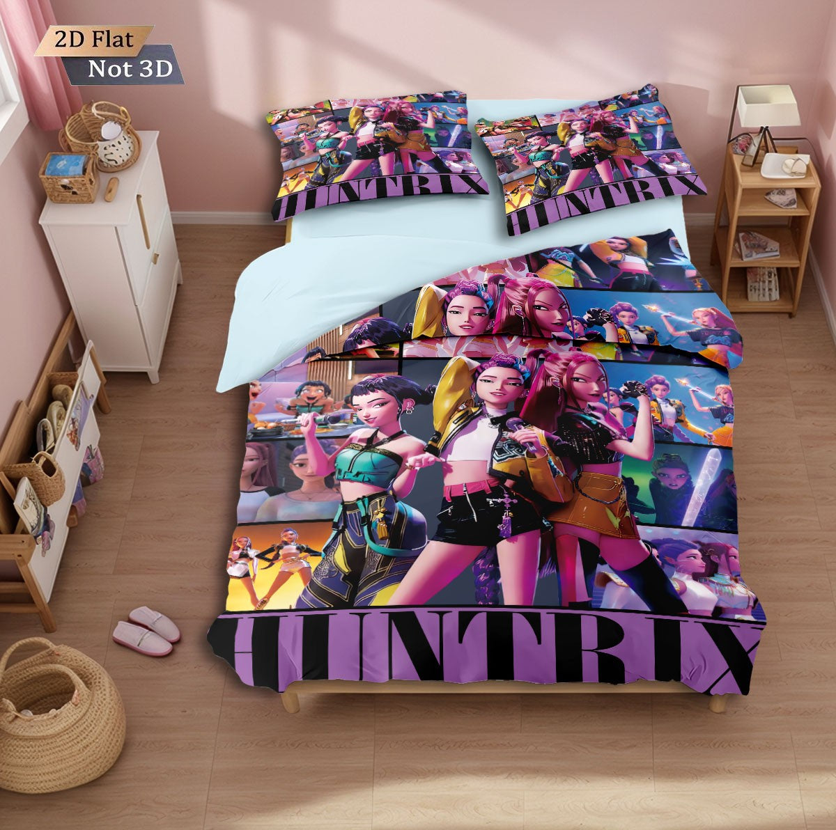 3pcs kpop Devil Girl Group Print coreless Bedding Set Multi Size Bedrooms Dormitory duvet Cover Soft  Machine Washable