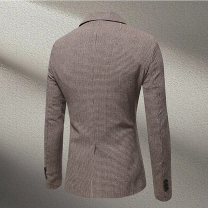 Autumn Winter New Woolen Men's Suit 2 piece Set Tailored suit jacket suit pants Beige Black Men's business suit