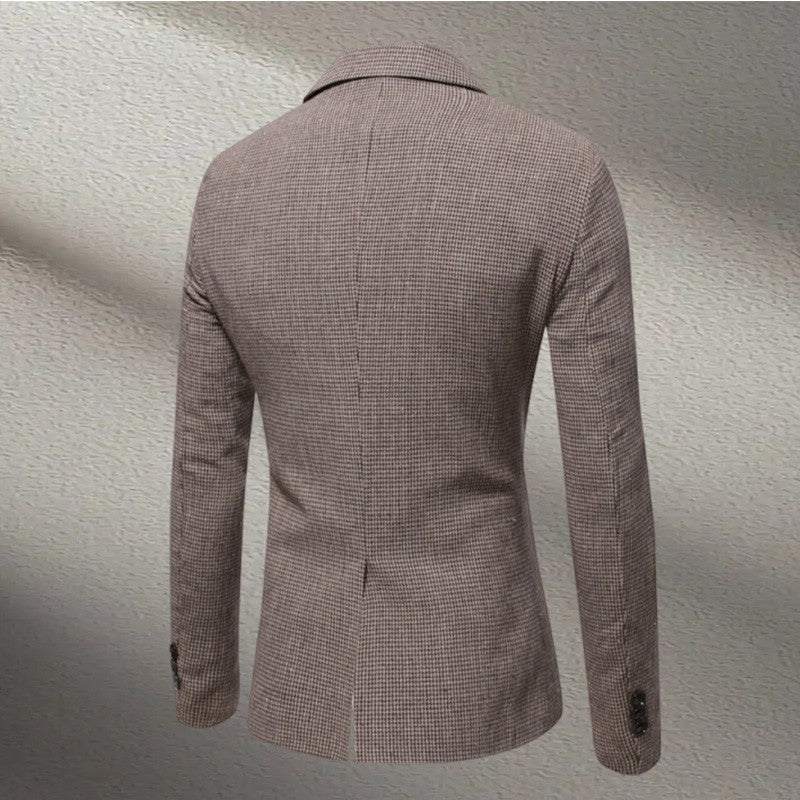 Autumn Winter New Woolen Men's Suit 2 piece Set Tailored suit jacket suit pants Beige Black Men's business suit