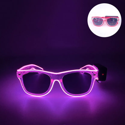 New Cool Wireless Glowing LED Light Up Glasses For Rave Festival Party Luminous Neon Mosaic Sunglasses Club Disco Eye Glasses