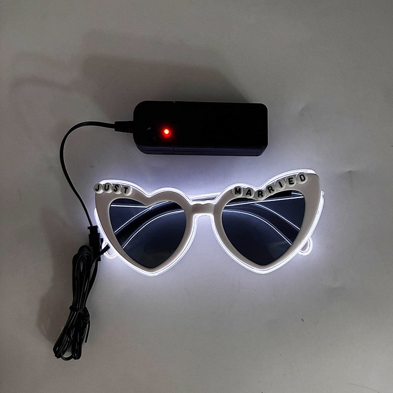 1PC Light Up LED Glasses Glow Sunglasses EL Wire Neon Glasses Glow in The Dark Party Supplies Neon Party Favors for Adults