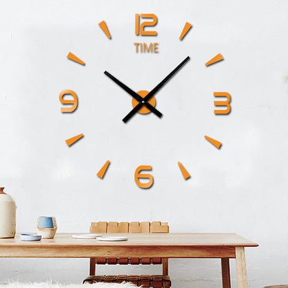 Modern Design Large Wall Clock 3D DIY Quartz Clock Fashion Watch Acrylic Mirror Stickers Living Room Home Decoration Decor