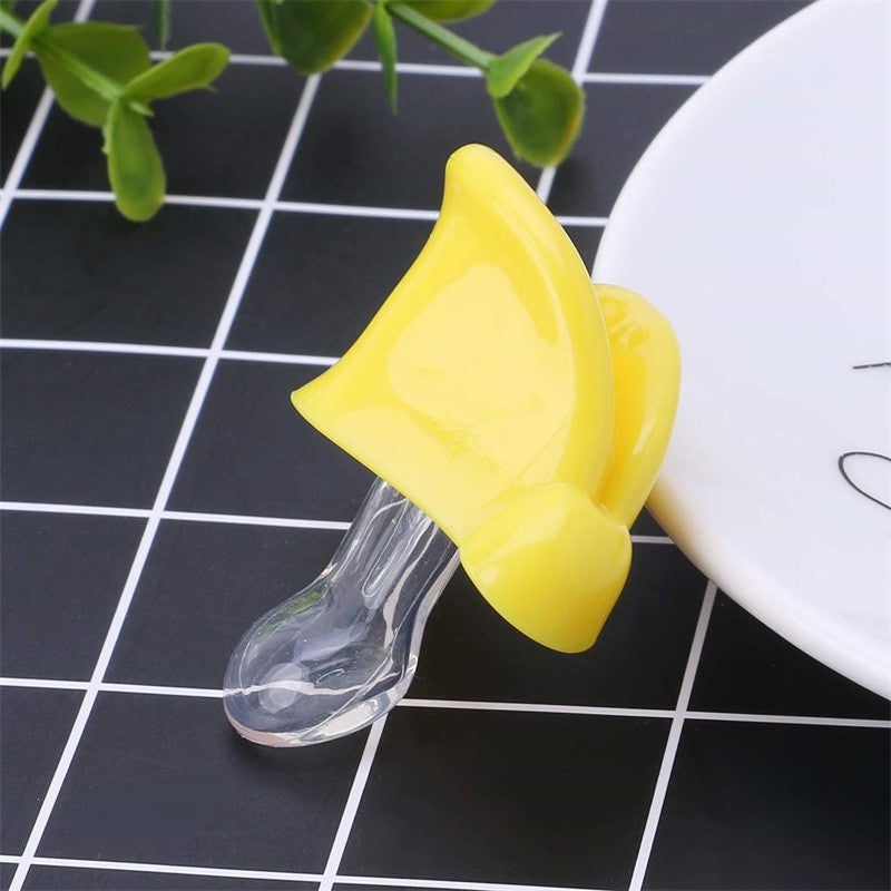 1/10pcs Silicone Funny Nipple Pacifier Baby Pacifier Toddler Nipples Baby Orthodontic Teeth Lips Kiss Yellow Duck Feeding