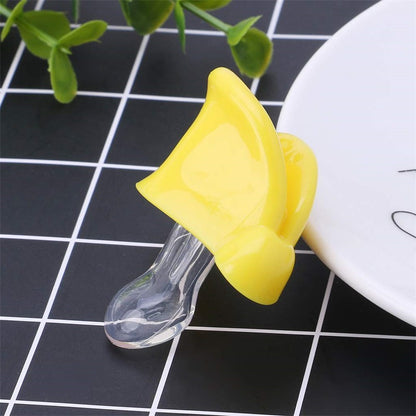 1/10pcs Silicone Funny Nipple Pacifier Baby Pacifier Toddler Nipples Baby Orthodontic Teeth Lips Kiss Yellow Duck Feeding