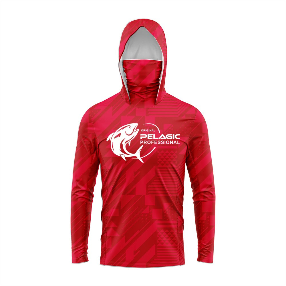 Camisa de pesca masculina com capuz, manga longa, proteção UV, vestuário de pesca