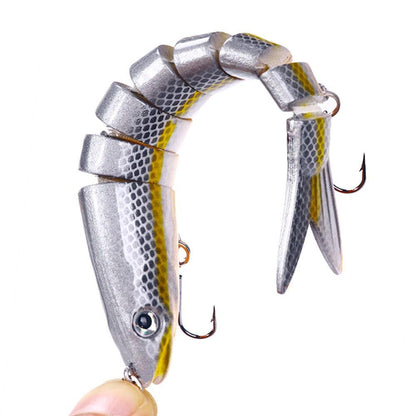Iscas Artificiais Articuladas Wobblers para Pesca de Lúcio 13,4cm, Seções Múltiplas, Isca Rígida Artificial para Trolling, Ferramentas de Pesca de Carpa e Lúcio