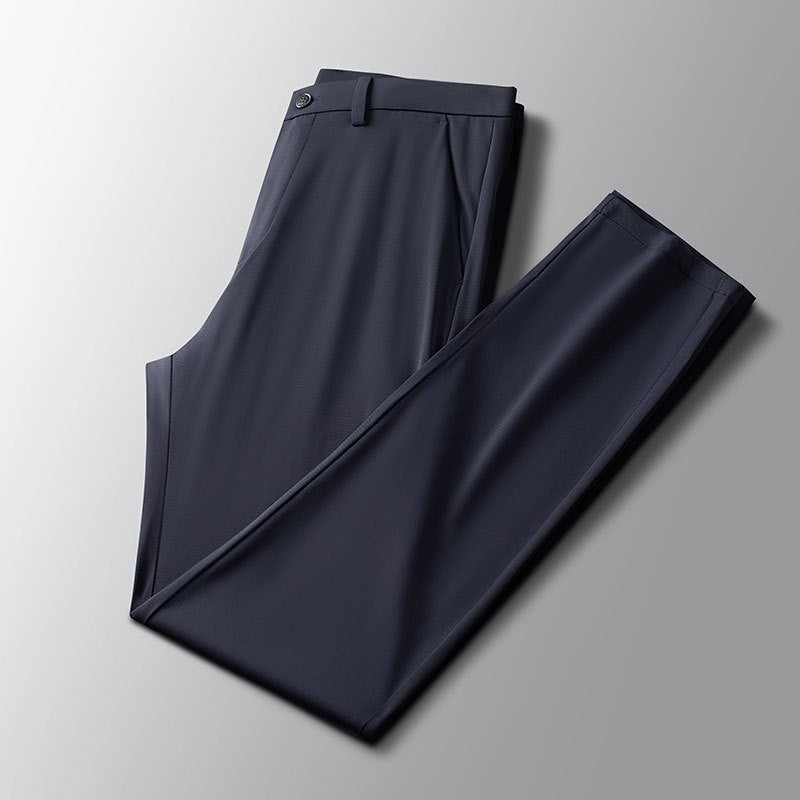 29-40 Men's Summer Pants Thin Straight Stretch Casual Pants with No Trace  khaki man trousers for work Fabric Silky Cool Feeling