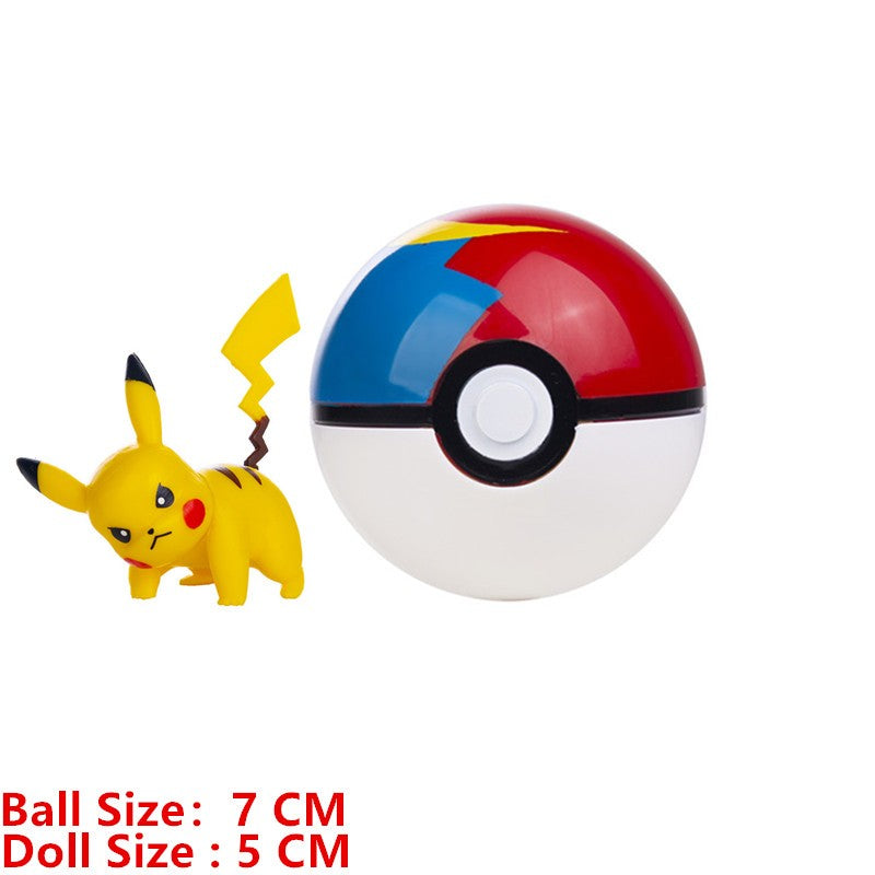 Pokémon Pokeball Com Desenhos Animados Filme Anime Figura Pikachu Charmander Eevee Squirtle Vulpix Qualidade Pet Action Model Brinquedos Presentes